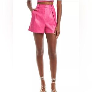 NWT Avec Les Filles Faux Leather Shorts XS PINK